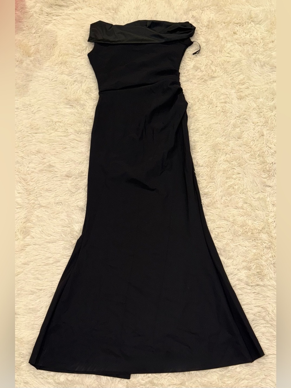 NEW Chiara Boni La Petite Robe Koppany Ruched Off the Shoulder Gown Sz 50 US 14 - Picture 8 of 9